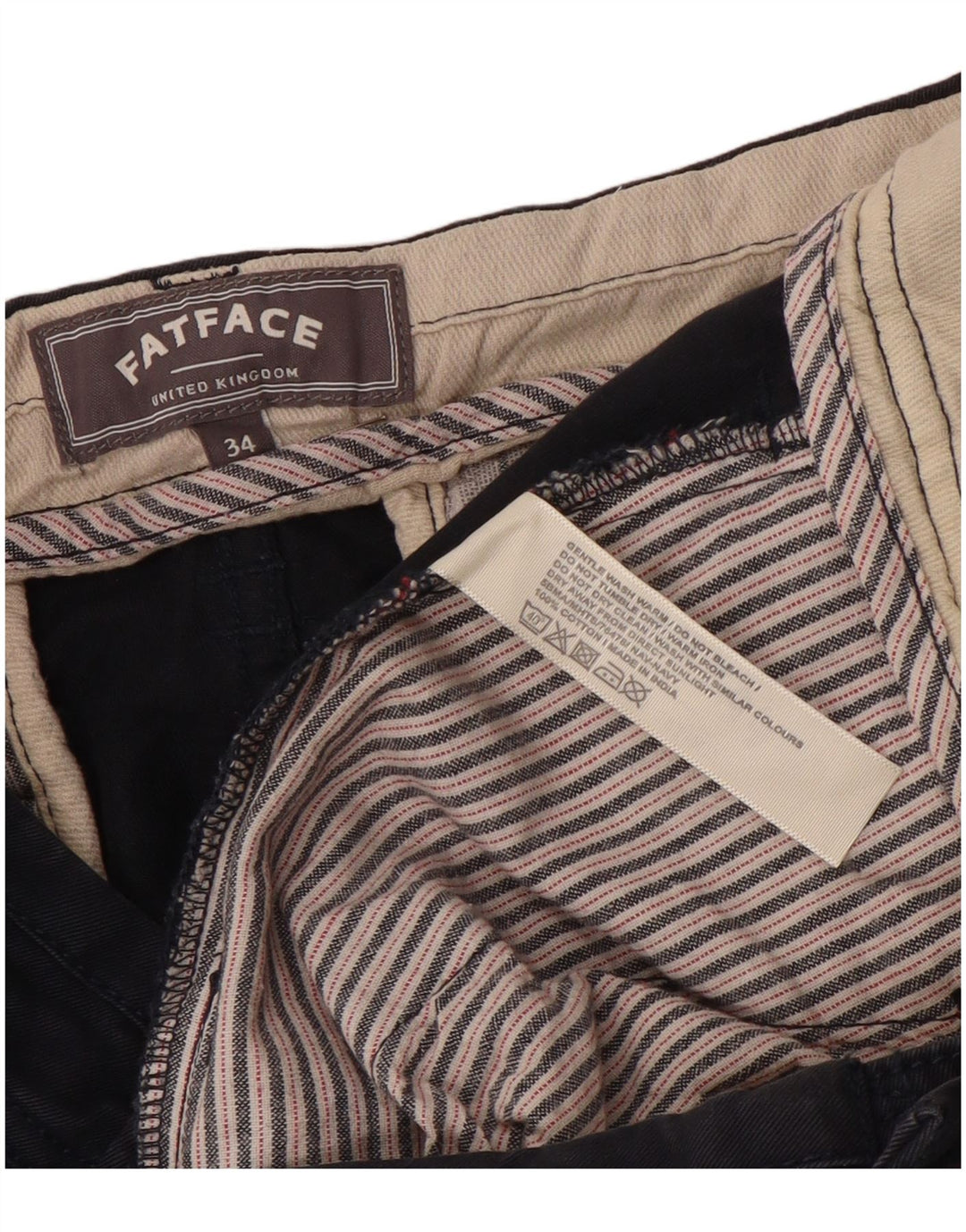 Pantaloni scurți chino pentru bărbați Fat Face W34, mari, albastru, bumbac