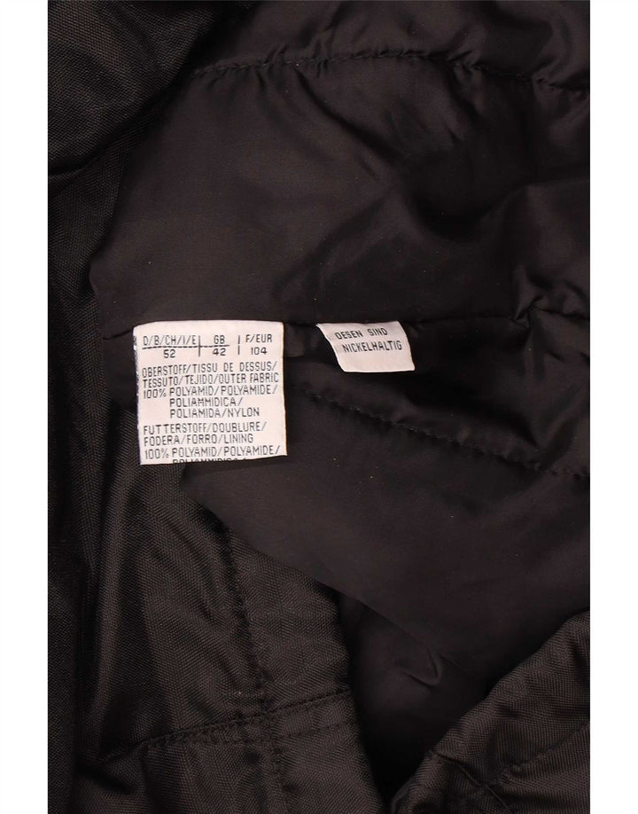 Jachetă căptușită cu glugă vintage pentru bărbați UK 42 XL Poliamidă neagră