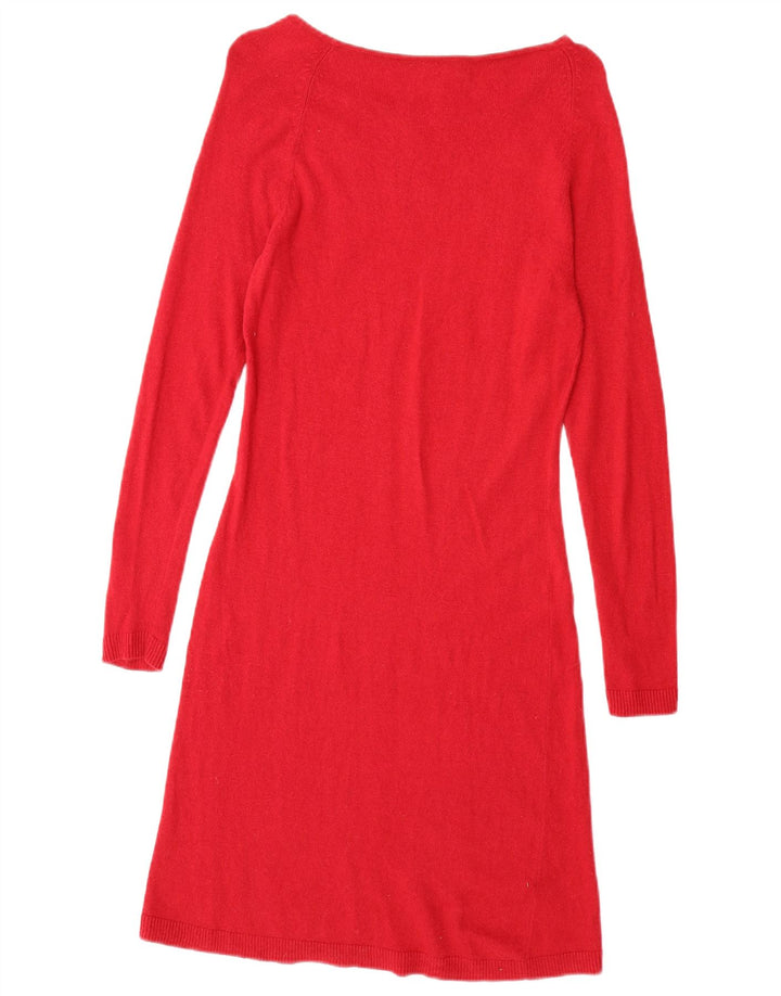 MONSOON Womens Jumper Dress UK 8 Small Red