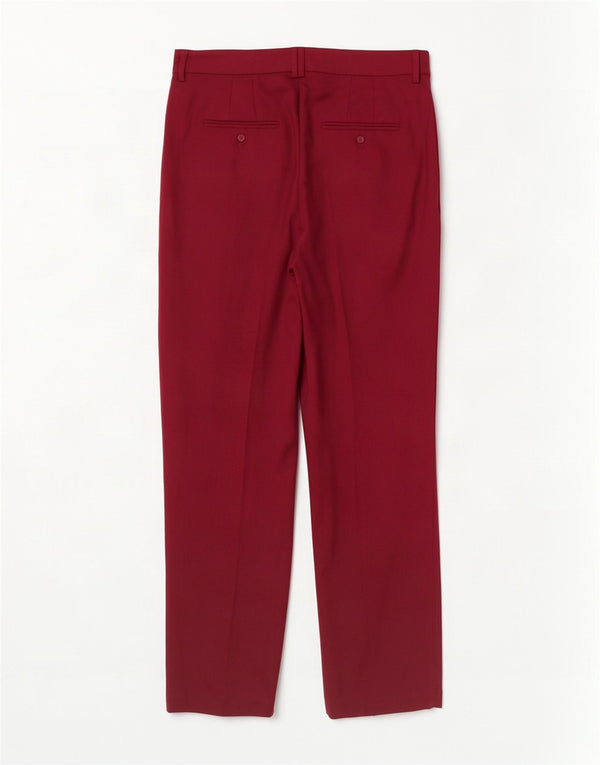 Pantaloni chino subțiri pentru femei Marks & Spencer UK 12 Medium W34 L30 Burgundy