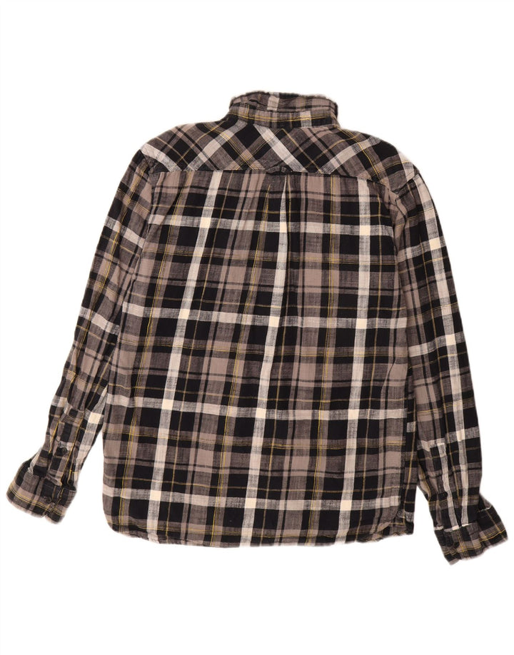 Cămașă de flanel pentru bărbați Levi's, bumbac cu carouri, gri mediu
