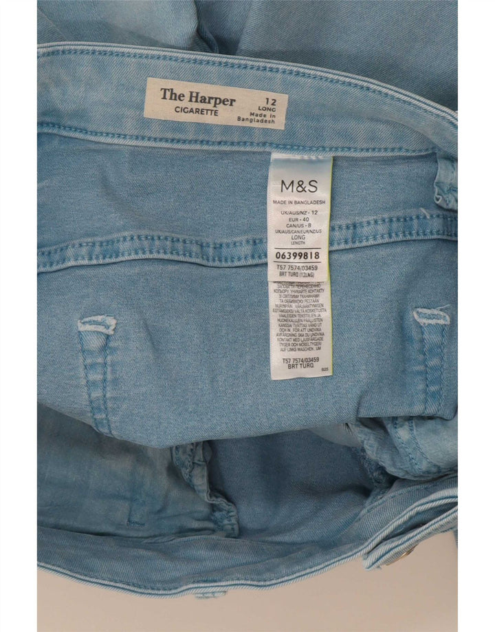 Blugi drepti pentru femei Marks & Spencer UK 12 Medium W30 L27 Turcoaz