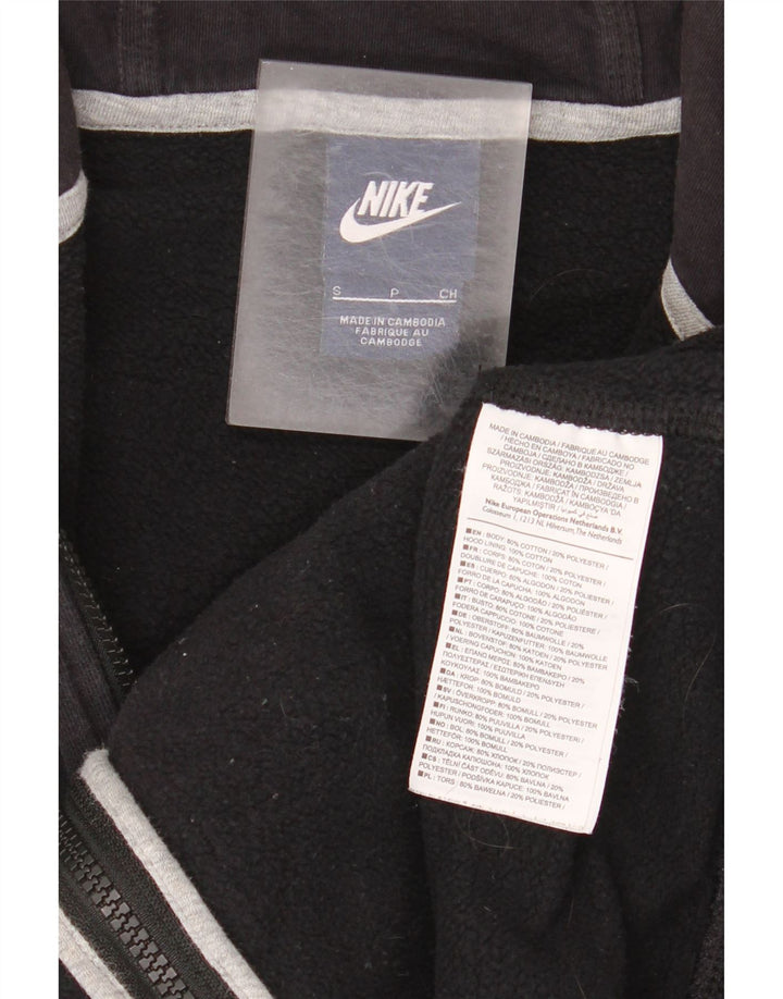 Pulover Nike pentru bărbați, cu fermoar, bumbac, negru