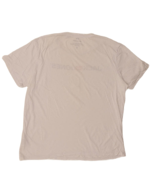 JACK & JONES Tricou grafic pentru bărbați Top 2XL Bumbac alb