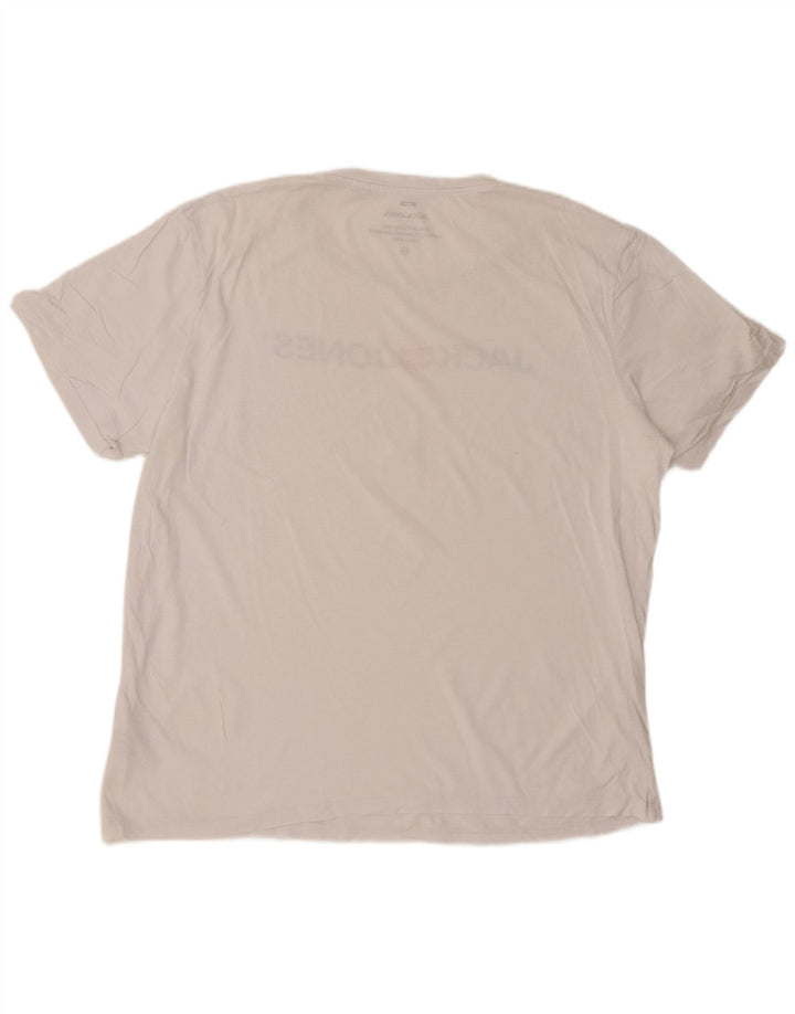 JACK & JONES Tricou grafic pentru bărbați Top 2XL Bumbac alb