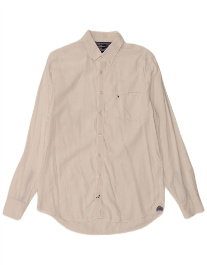 Cămașă Slim Fit Tommy Hilfiger pentru bărbați, alb mediu