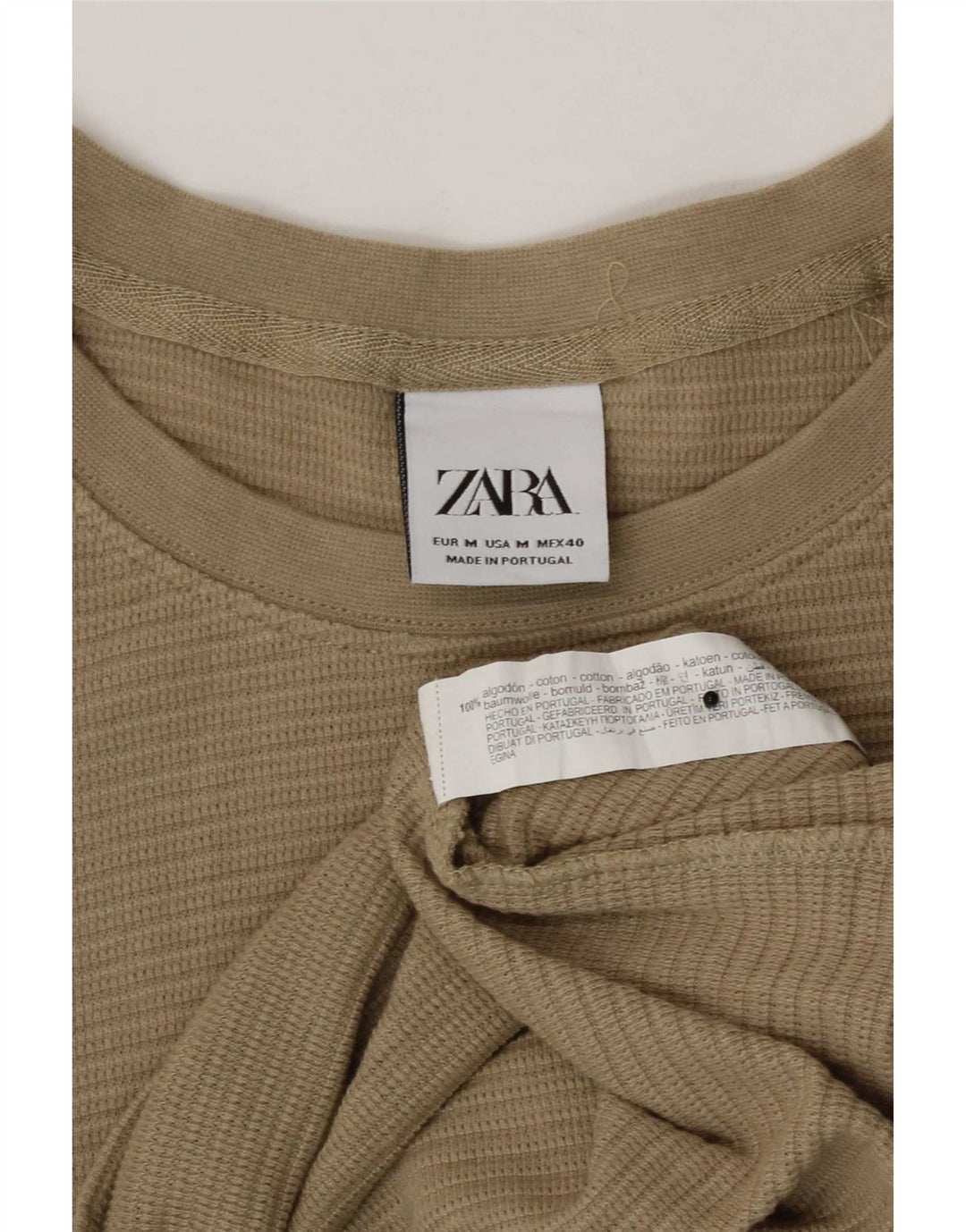 Tricou pentru bărbați Zara Top din bumbac maro mediu