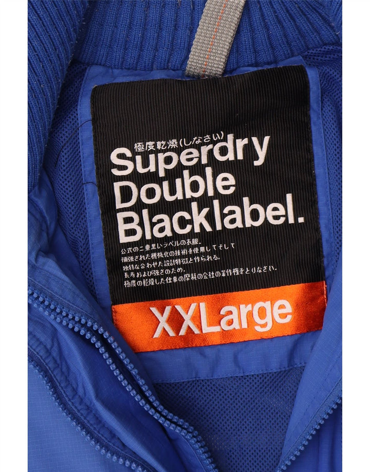 Jachetă de ploaie Superdry pentru bărbați UK 44 2XL Blue Nylon