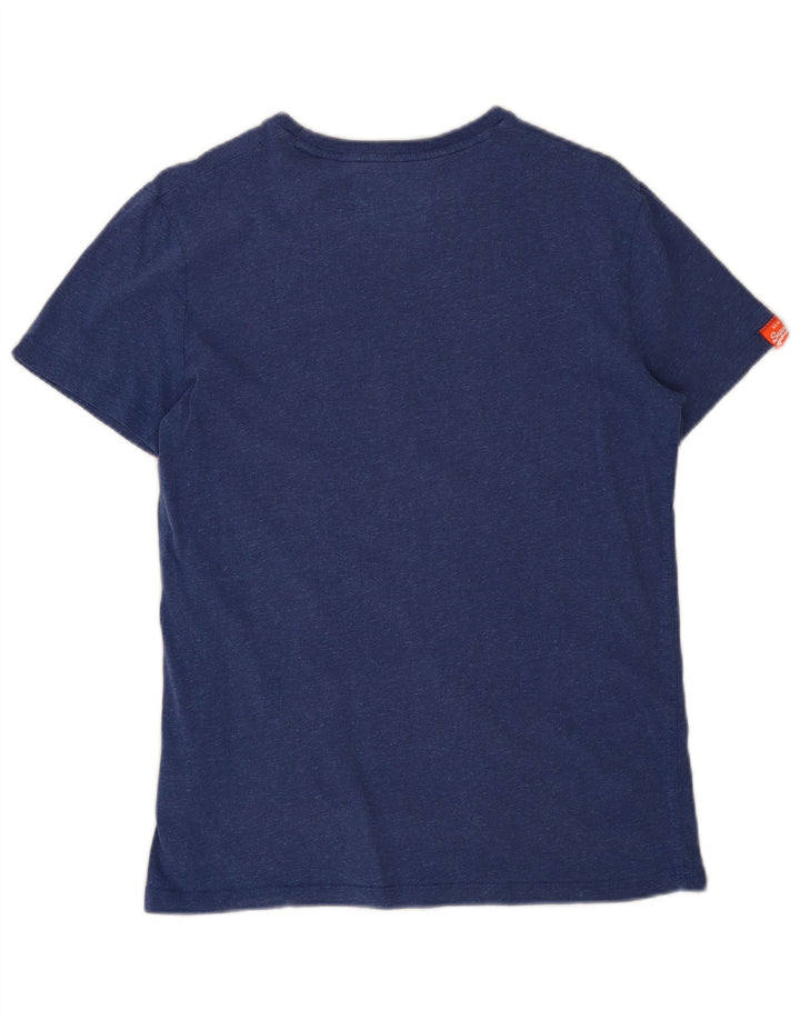 Tricou Superdry pentru bărbați Top mic albastru bumbac cu pete