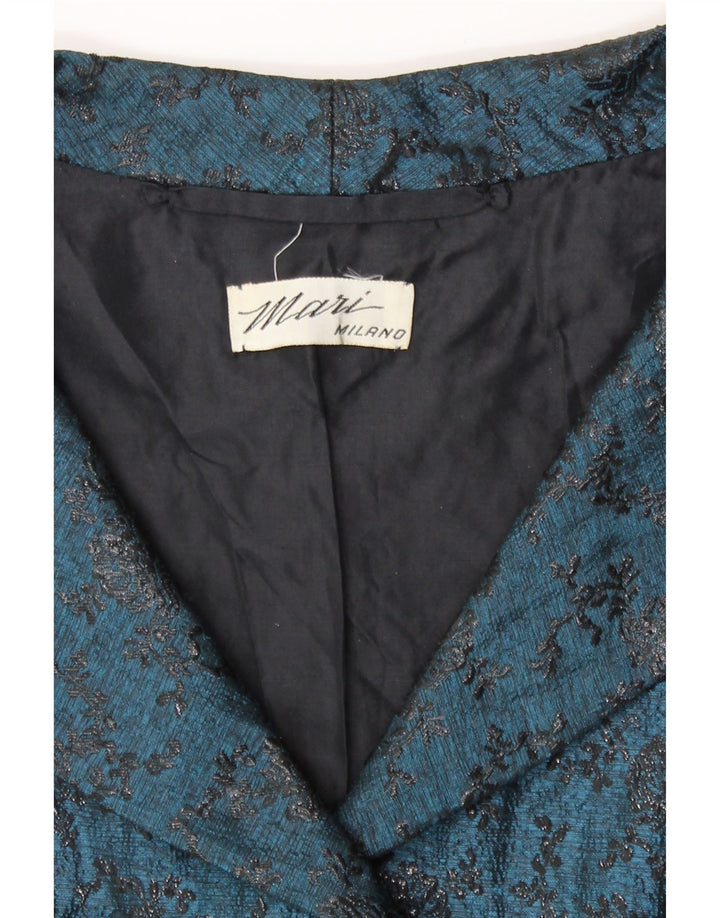 Set de 2 bucăți Vintage pentru femei, 2 nasturi, UK 12 Medium Blue Floral