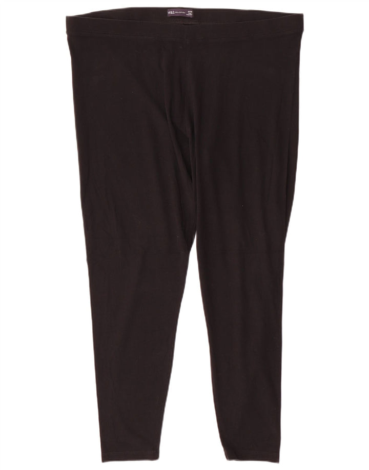 Leggings pentru femei Marks & Spencer UK 20 2XL bumbac negru