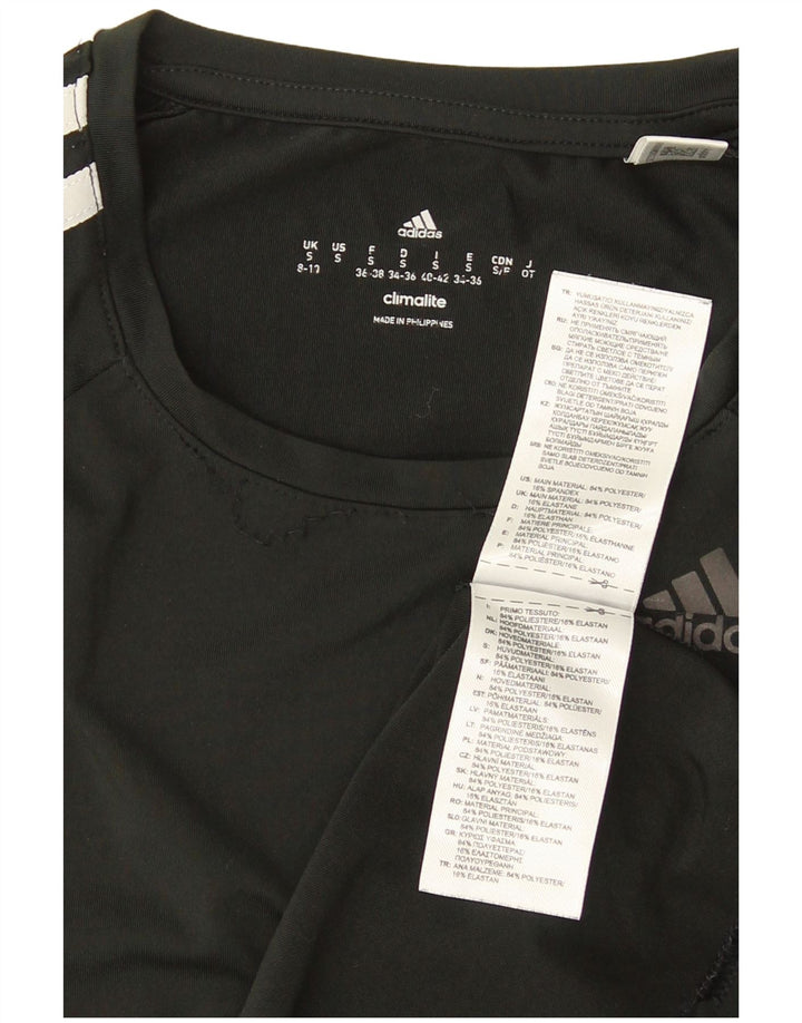 Tricou Adidas Climalite pentru femei Top UK 8/10 Small Negru Poliester