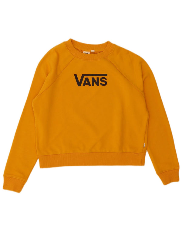 Pulover supradimensionat Vans Crop Graphic pentru femei UK 6 XS Galben