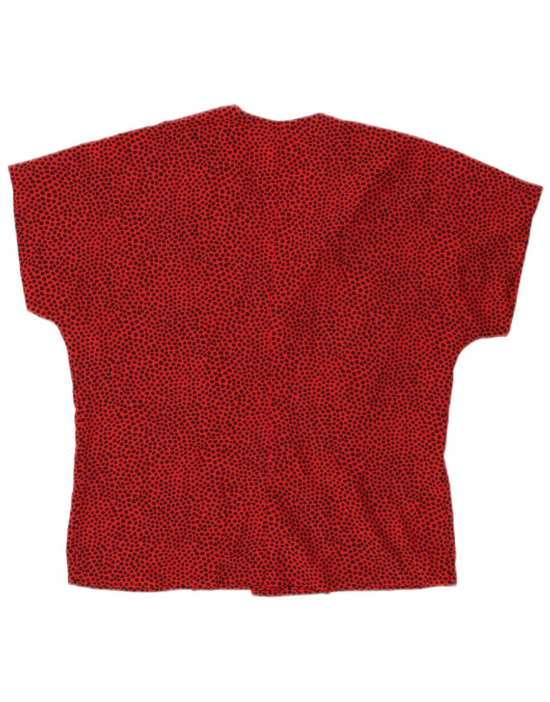 Bluză cămașă cu mânecă scurtă pentru femei VINTAGE UK 14 Medium Red Spotted