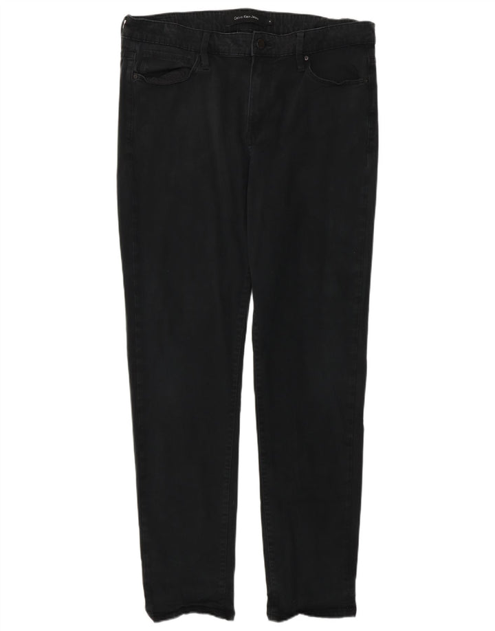 Blugi slim pentru femei CALVIN KLEIN US 14 XL W34 L32 bumbac negru