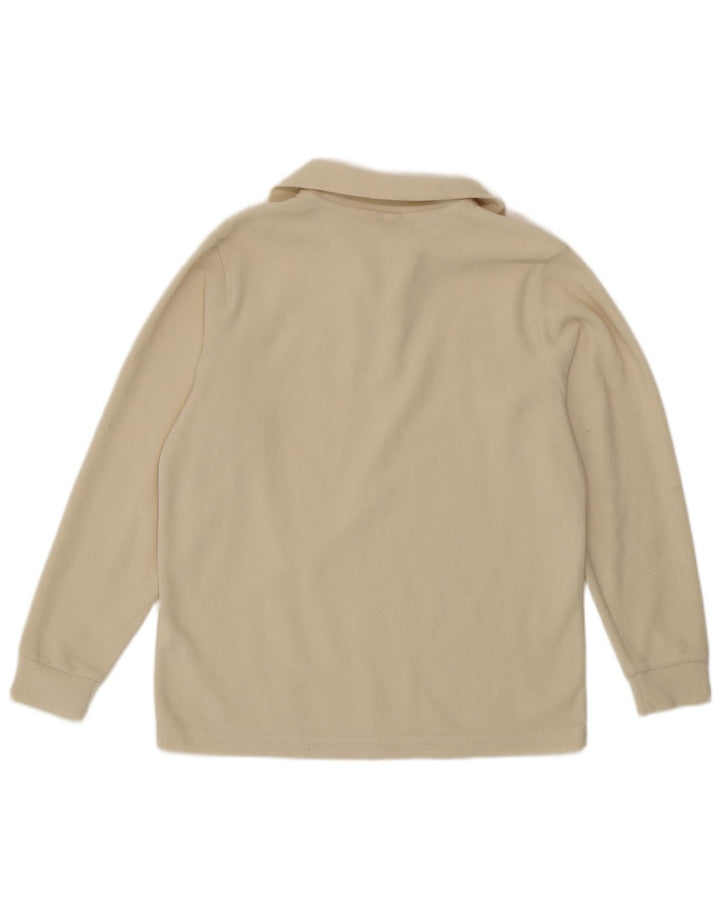 Jumper Invicta pentru femei, cu fermoar și gât, din lână UK 12 Medium Off White Poliester