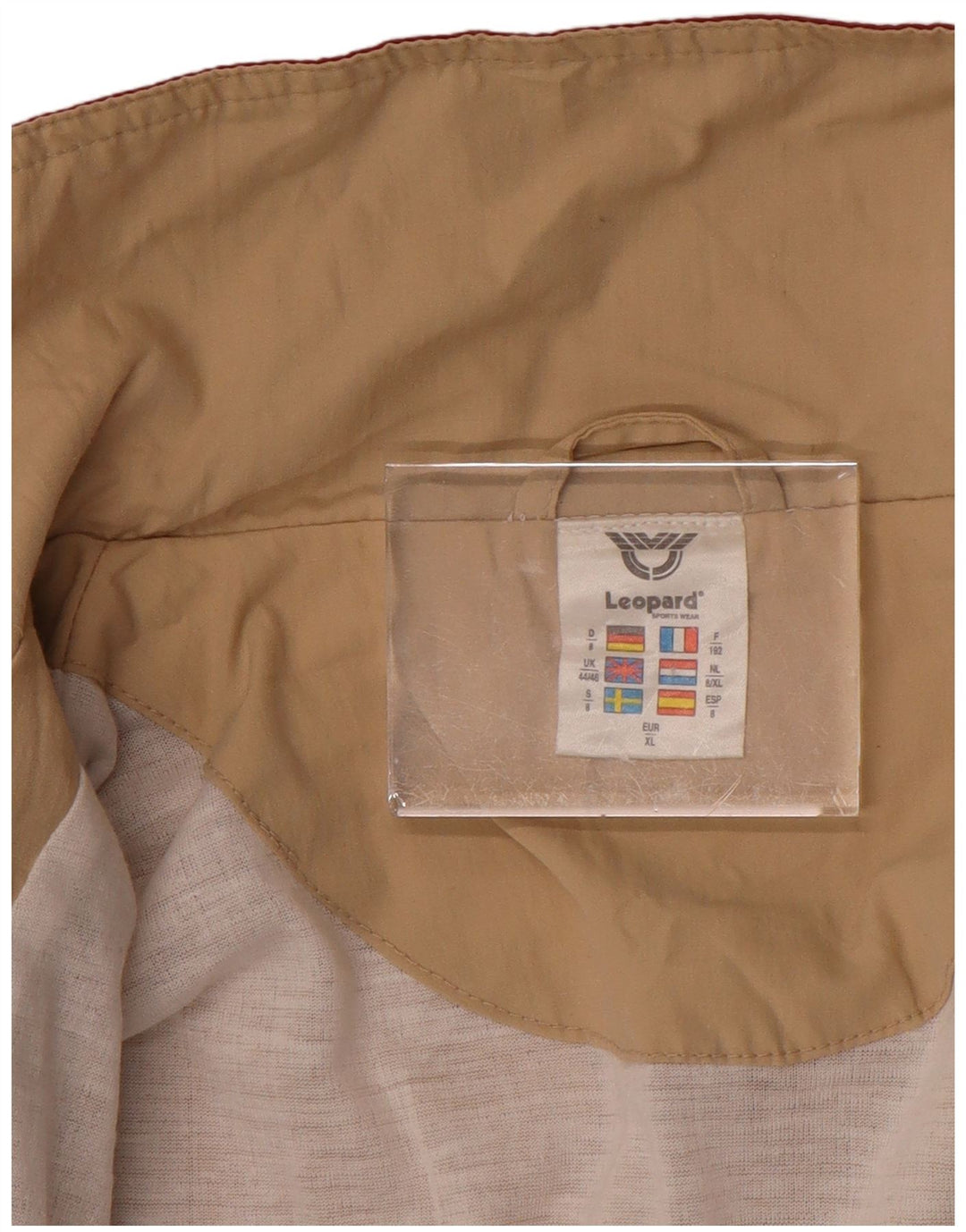 Jachetă de vânt pentru bărbați LEOPARD Marea Britanie 44/46 XL Bumbac roșu Paisley