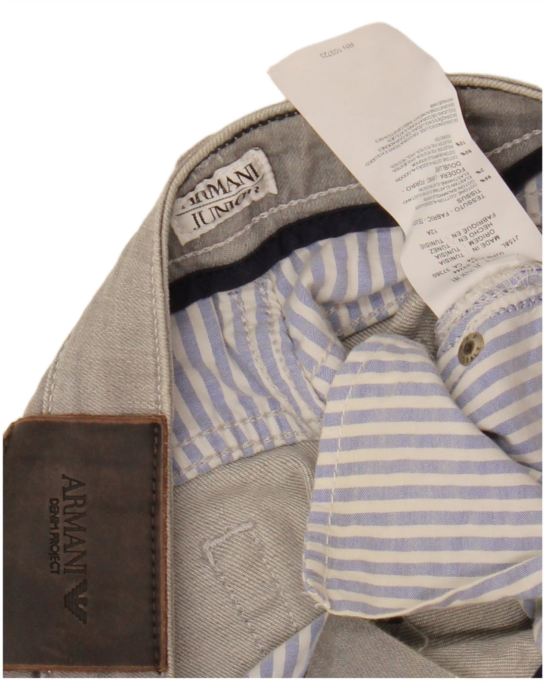 ARMANI JUNIOR Blugi Fete Slim 11-12 Ani W26 L29 Gri Bumbac