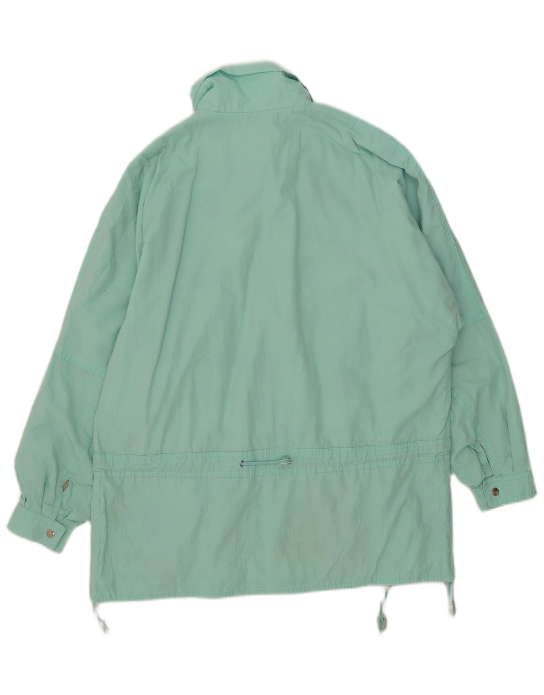 Jachetă Vintage Windbreaker pentru femei cu grafică UK 16, mare, turcoaz, poliester