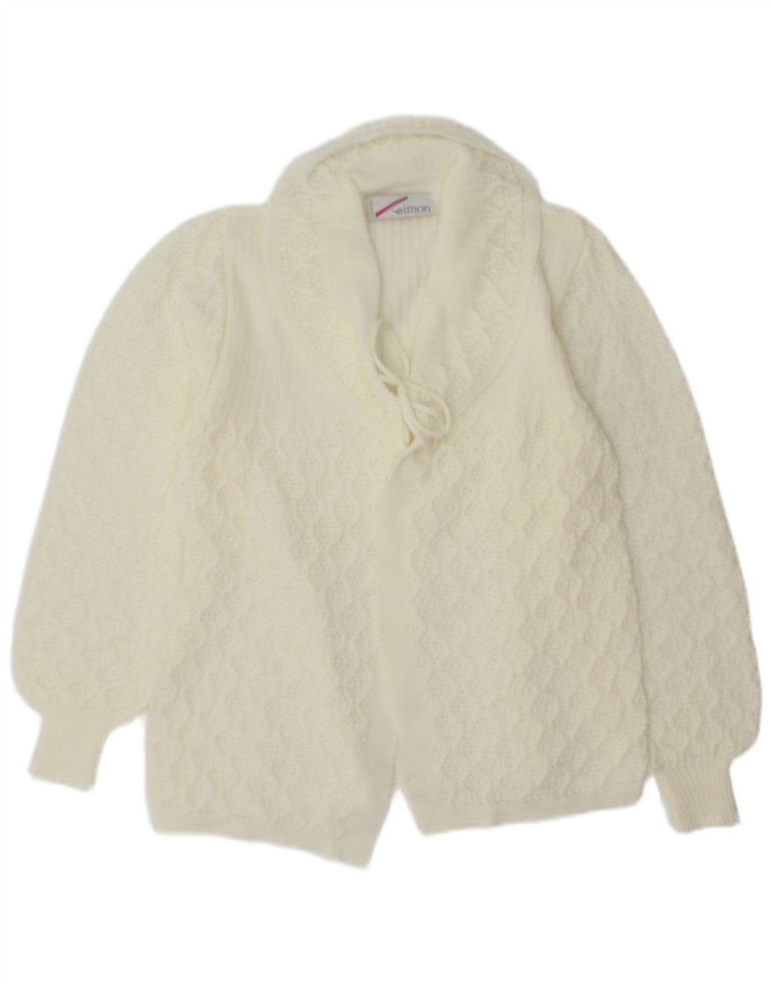 Pulover cardigan Simon pentru femei UK 12 Medium White