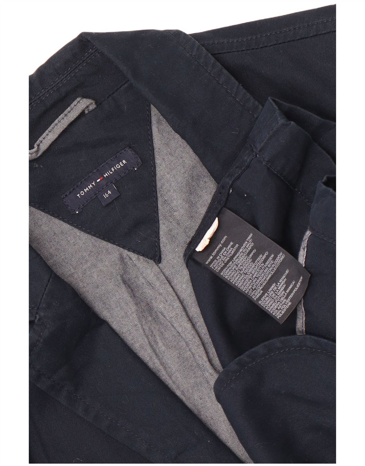 Sacou Tommy Hilfiger pentru băieți, cu 2 nasturi, 14-15 ani, bumbac, albastru bleumarin