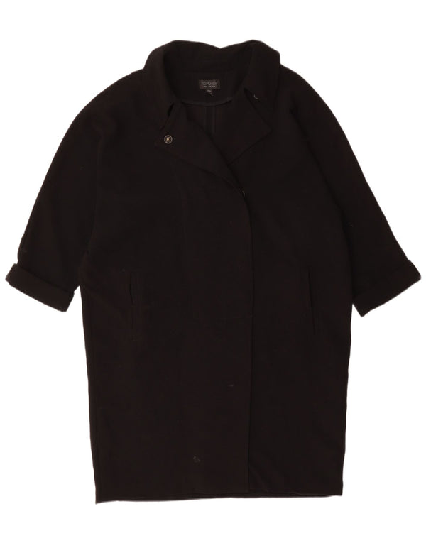 Topshop pardesiu supradimensionat pentru femei UK 14 mare poliester negru