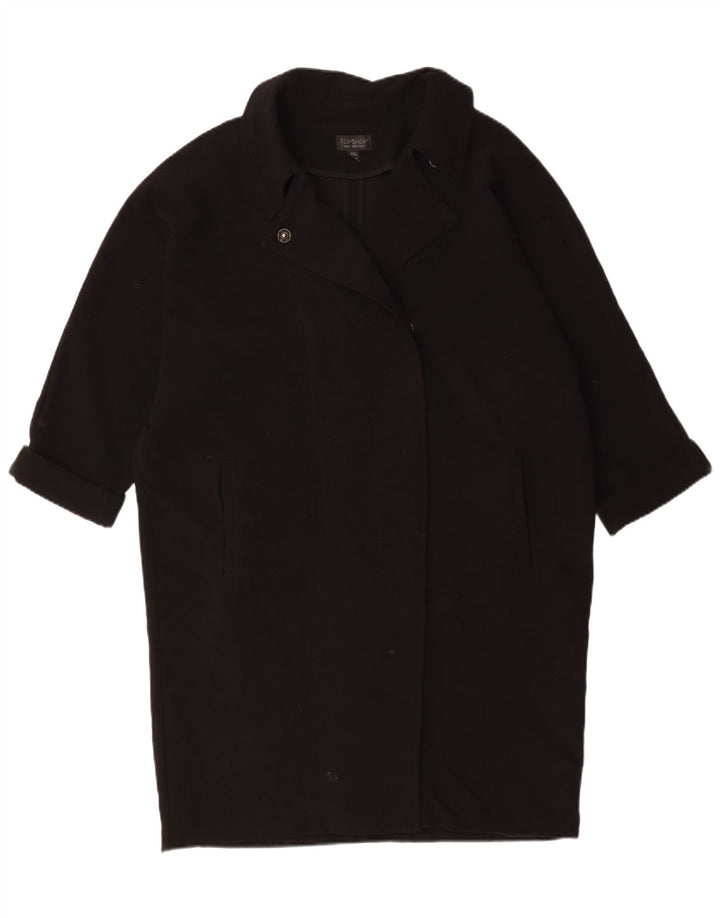 Topshop pardesiu supradimensionat pentru femei UK 14 mare poliester negru