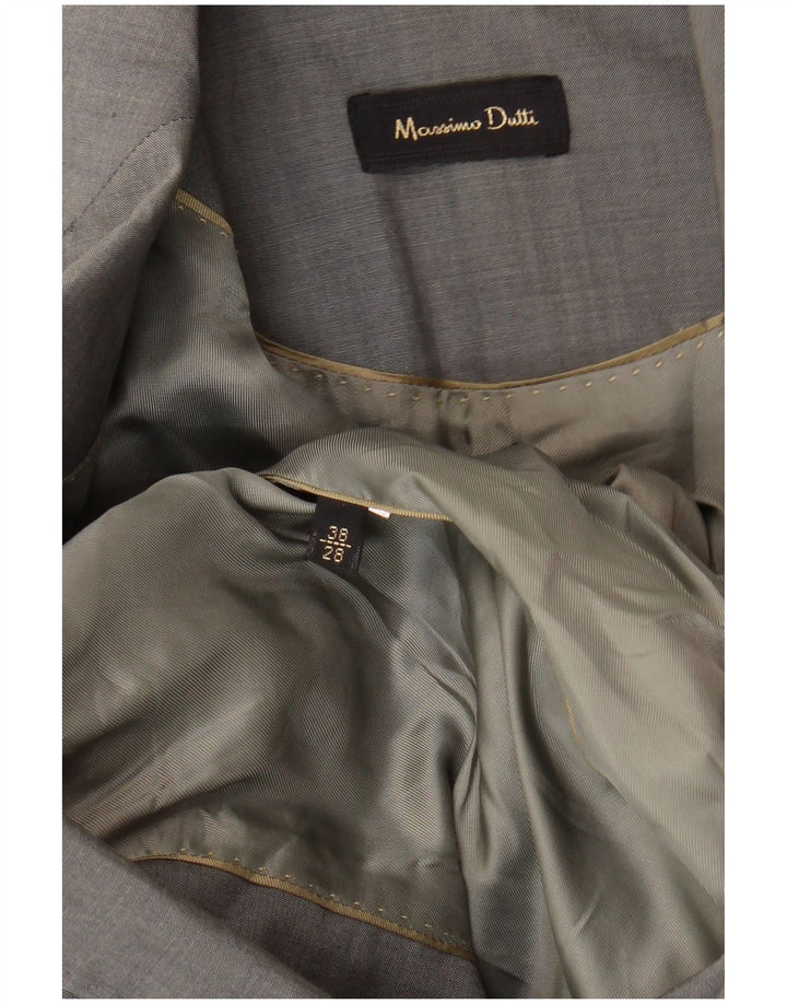 MASSIMO DUTTI Jachetă Blazer pentru Femei cu 2 Nasturi EU 38 Mic Gri