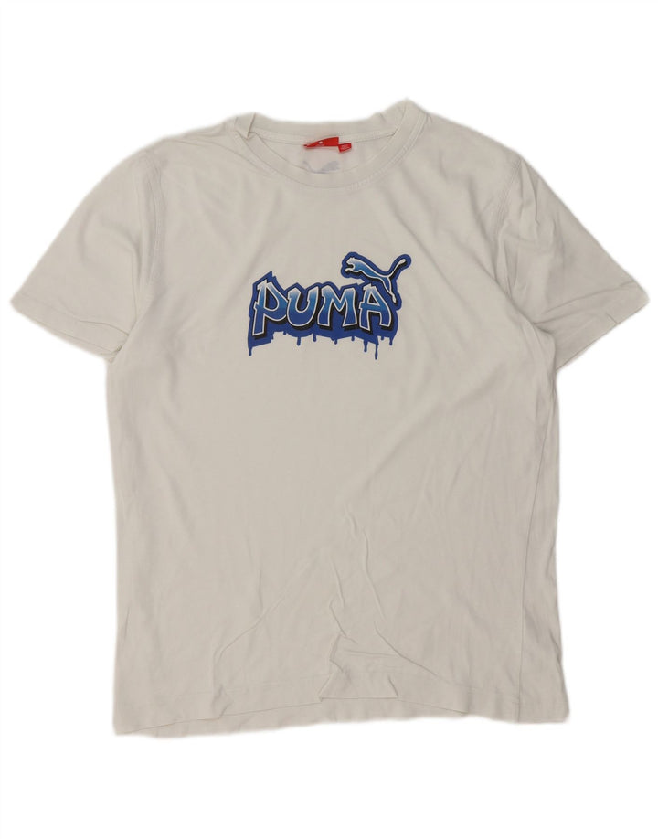 Tricou grafic Puma pentru bărbați Top Mediu Alb