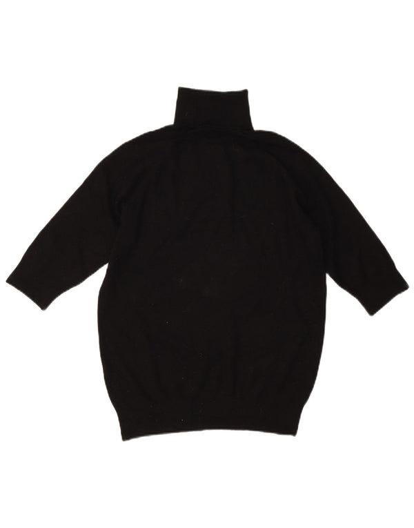 Pulover pentru femei Zara, cu mâneci 3/4, cu gât rulat, UK 12 Medium Negru