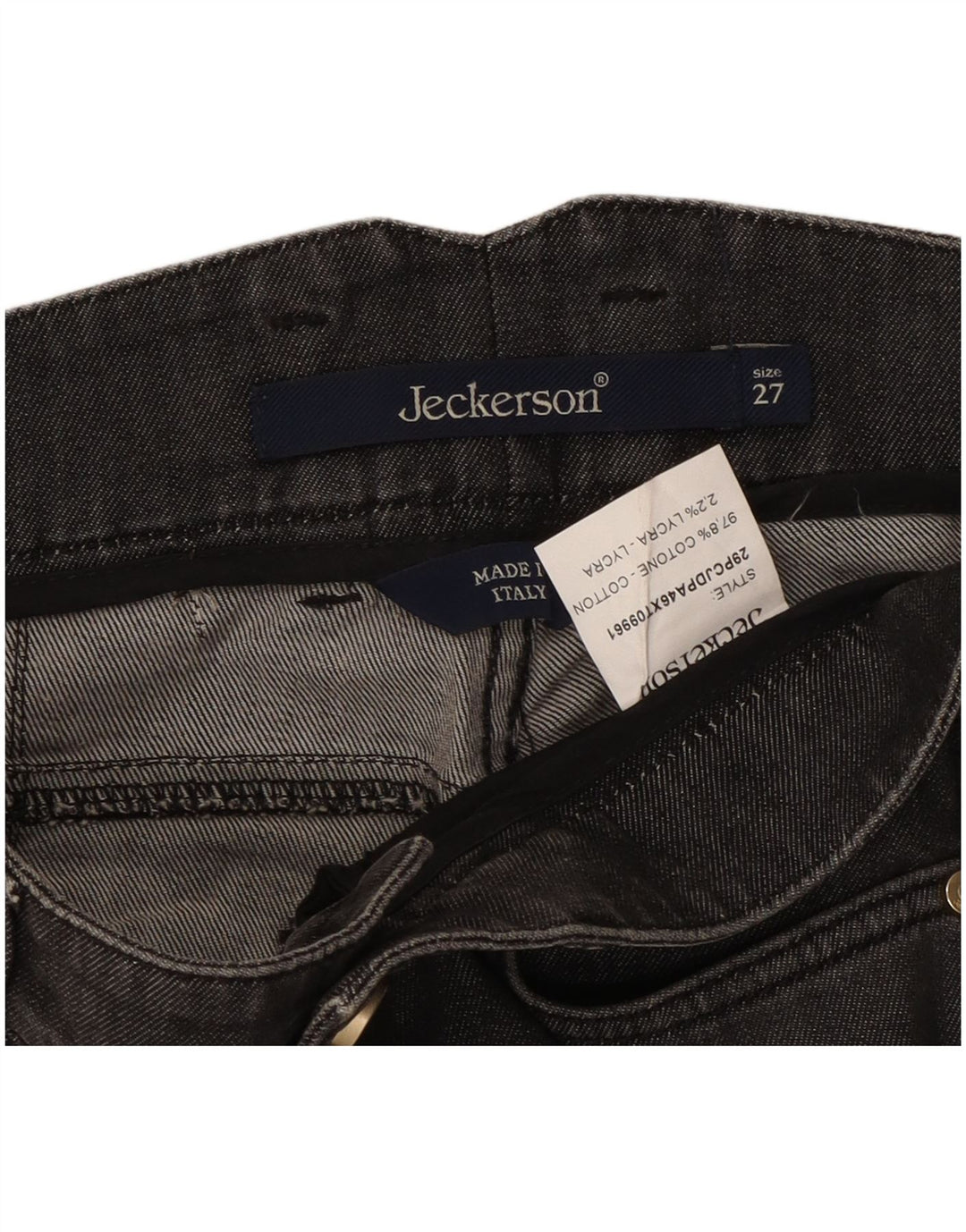 Blugi subțiri pentru femei Jeckerson W27 L29 bumbac negru