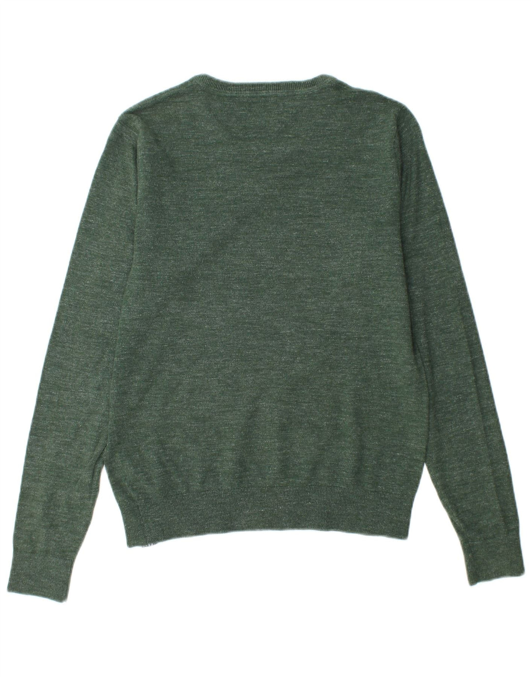 TOMMY HILFIGER Mens Crew Neck Jumper Sweater Medium Green Cotton