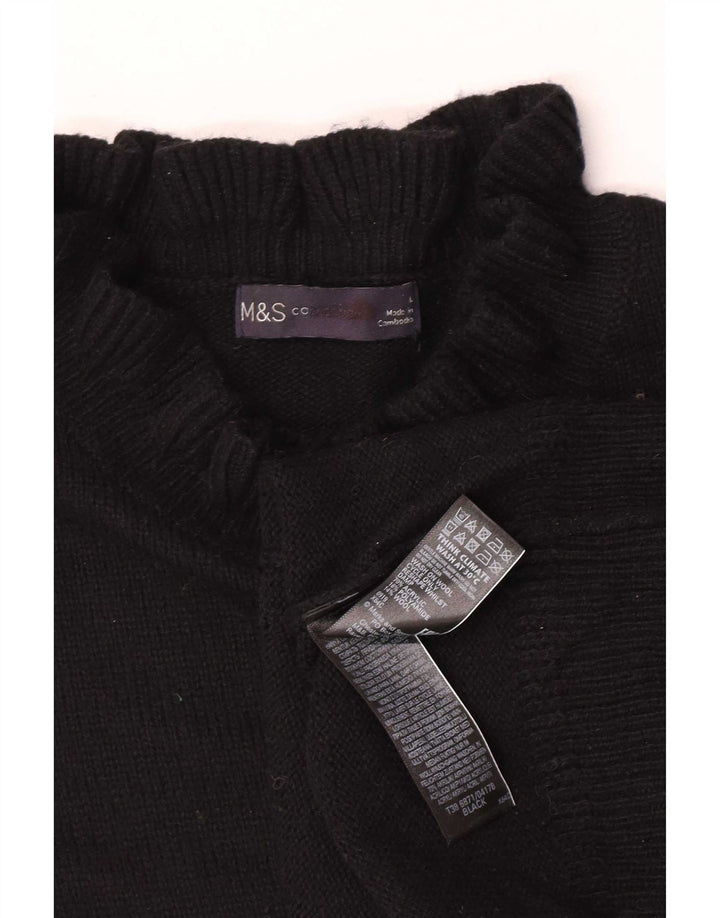 Pulover cu gât țestoasă pentru femei Marks & Spencer UK 16 mare negru