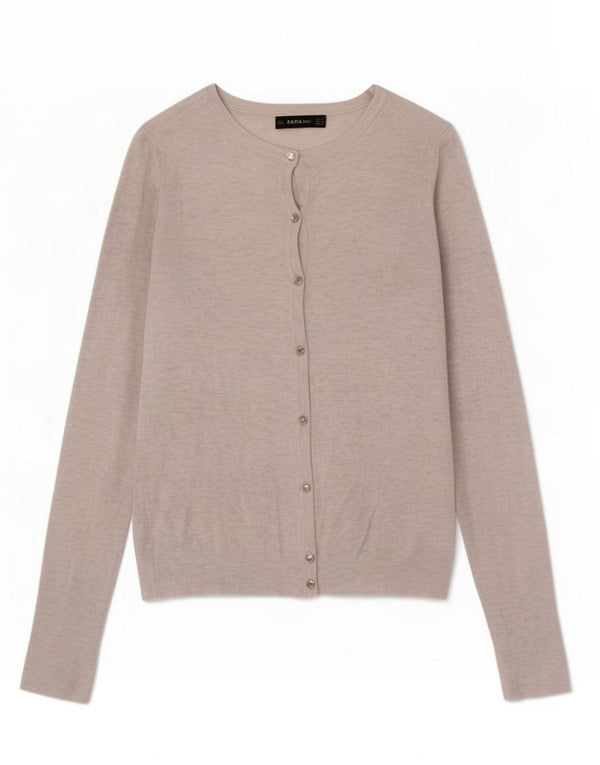 Pulover cardigan pentru femei Zara UK 10 Mic Bej