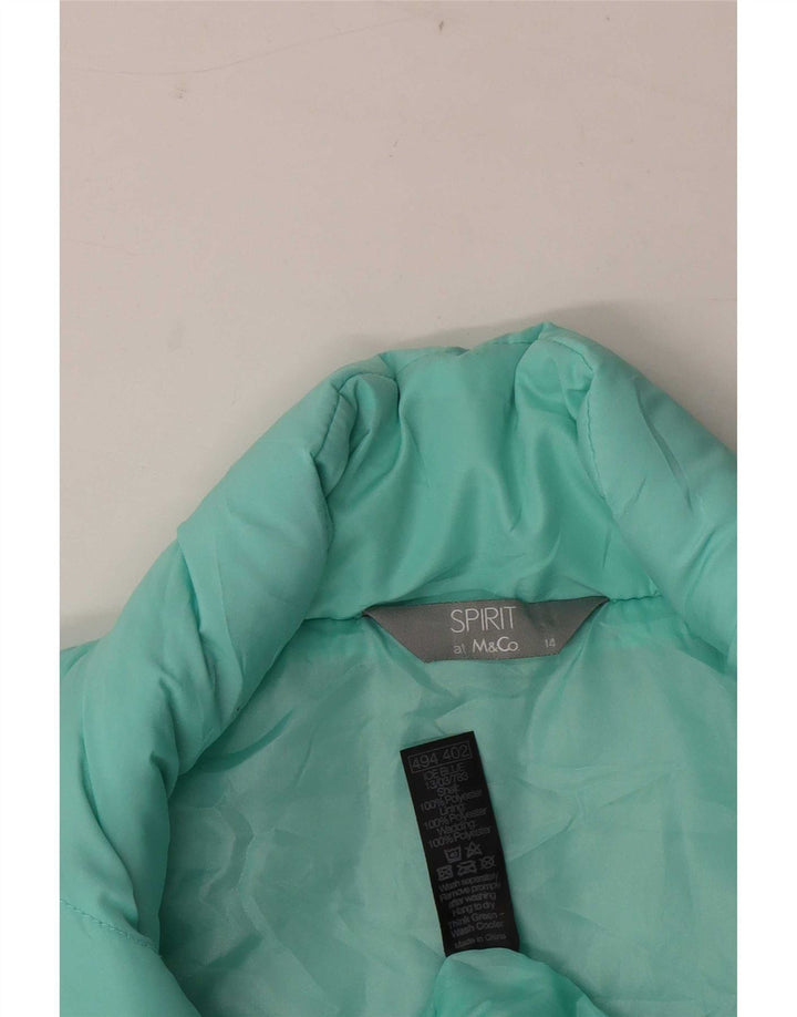 Gilet căptușit pentru femei M&Co UK 14, mare, turcoaz, poliester