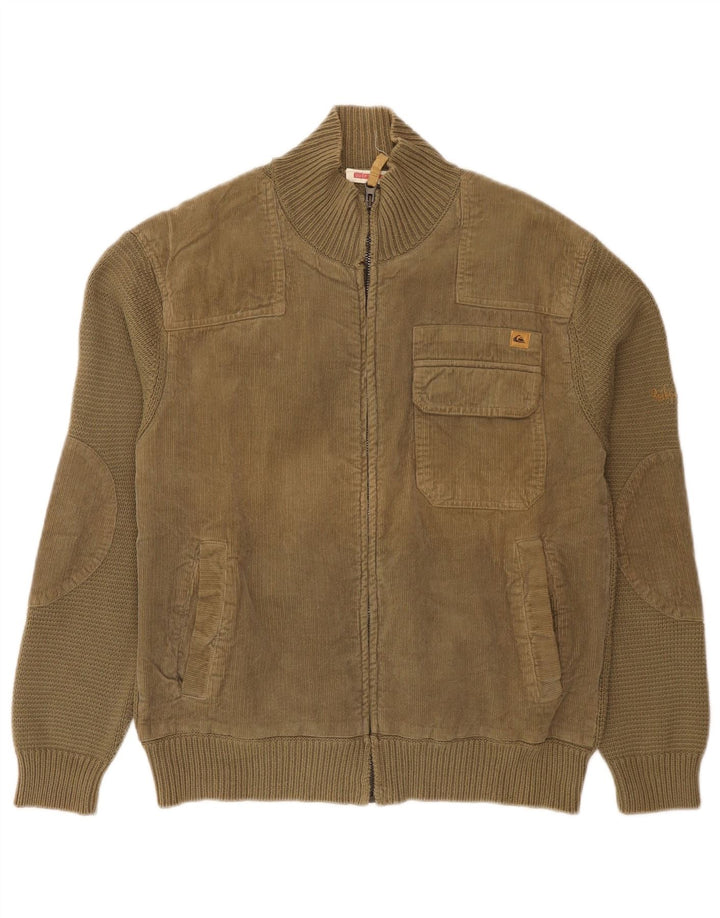 Pulover cardigan pentru bărbați Quiksilver, bumbac kaki mic