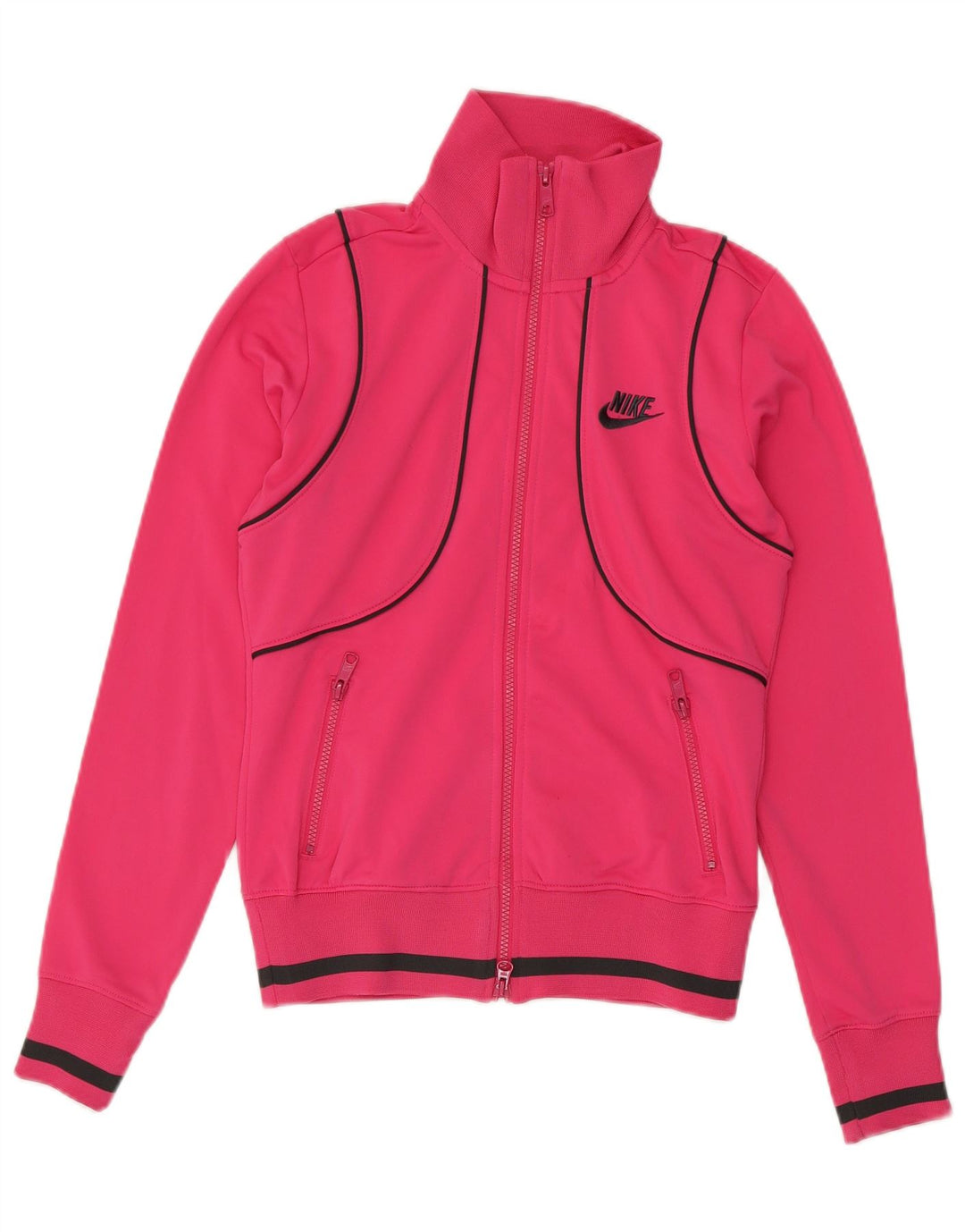 Jachetă de top pentru trening Nike pentru femei UK 8/10 mic, roz, poliester color bloc