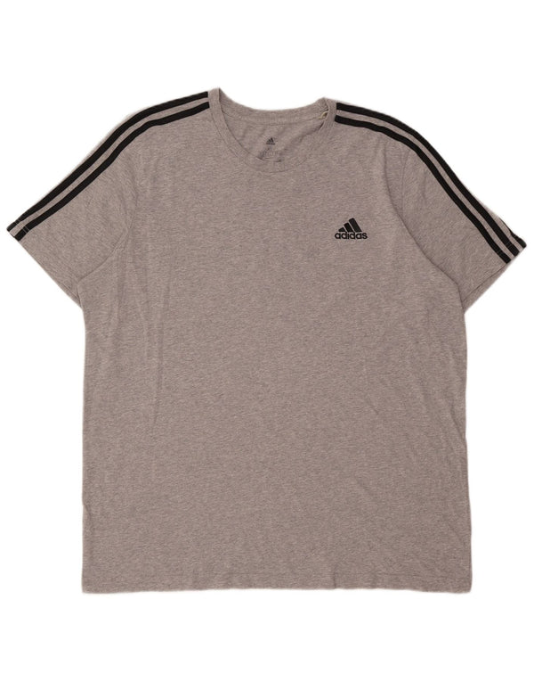 Tricou pentru bărbați Adidas Top XL, bumbac cu pete gri