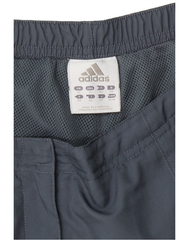 Pantaloni de trening Capri Cargo ADIDAS pentru femei UK 14 Poliester mediu gri