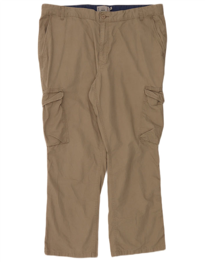 Pantaloni cargo pentru bărbați Marks & Spencer, cu ajustare normală, L40 L29, bumbac bej