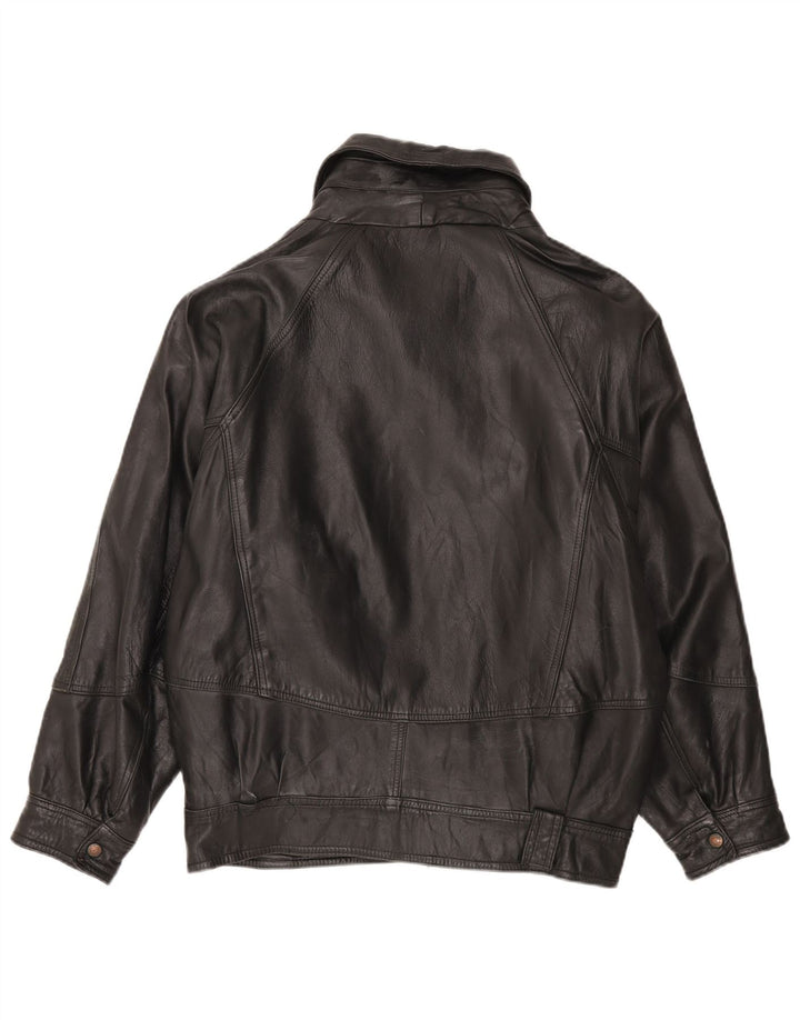 Jachetă de piele vintage pentru bărbați UK 42 XL din piele neagră