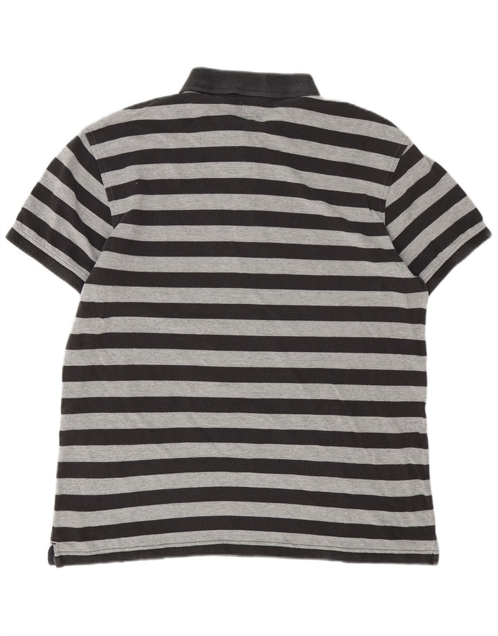 Tricou polo pentru bărbați Levi's XL, bumbac cu dungi gri