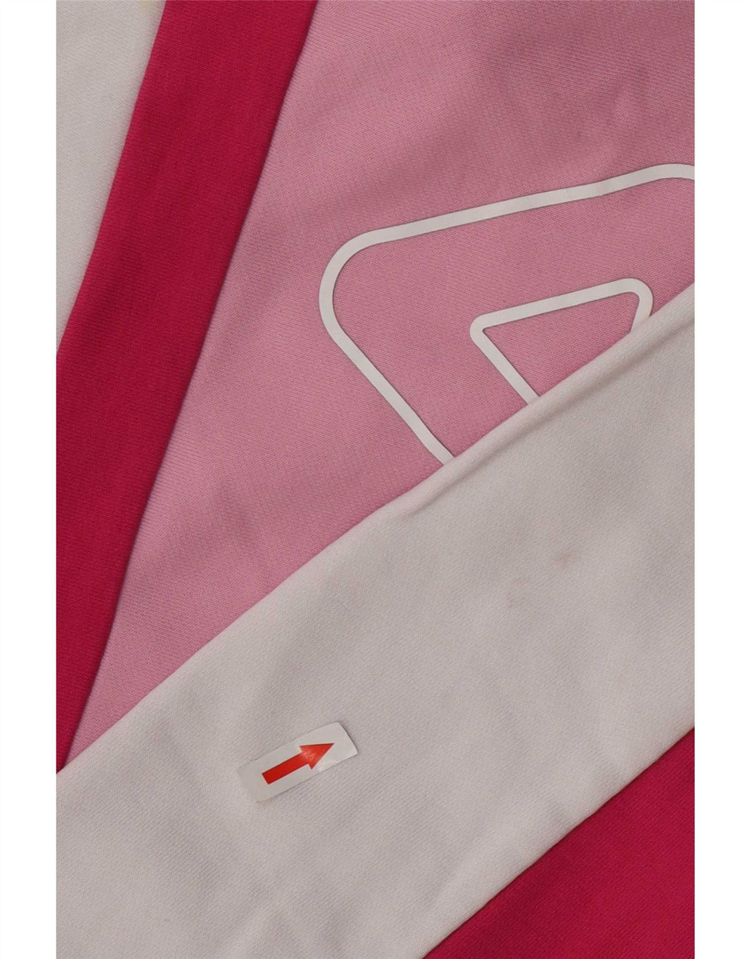 Pulover oversize Crop Fila pentru femei UK 16, mare, alb, color block