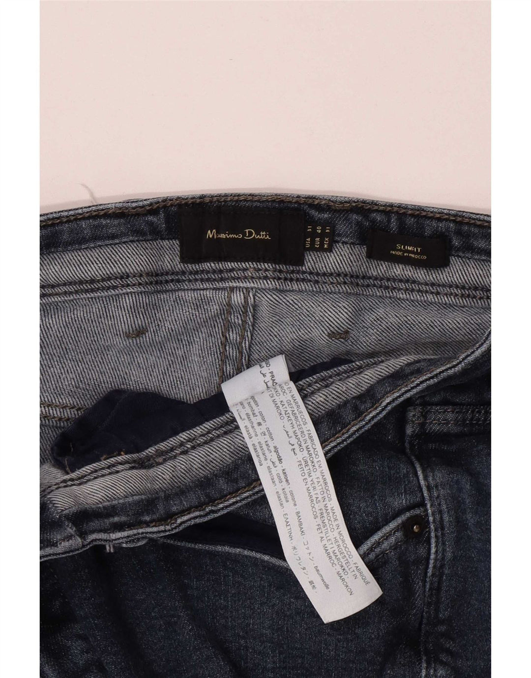 Massimo Dutti blugi slim pentru bărbați W31 L29 bumbac albastru