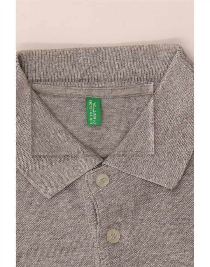 Tricou polo Benetton pentru bărbați, gri mic