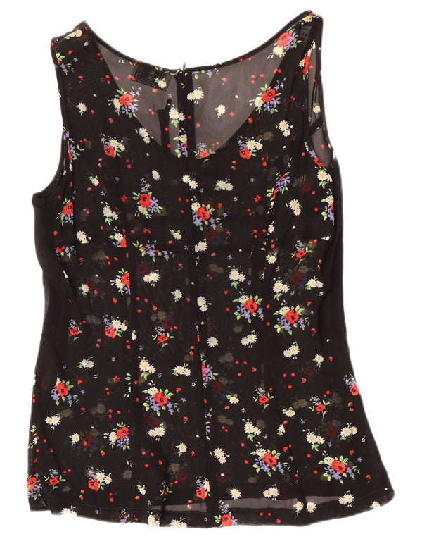 Bluză fără mâneci pentru femei Oliver By Valentino IT 44 Medium Black Floral