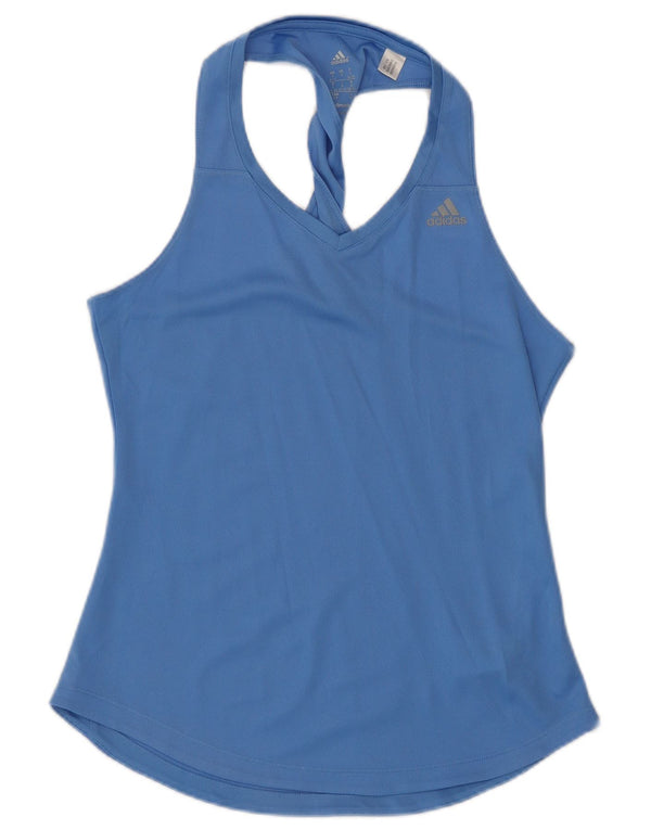 Adidas Climalite Vest Top pentru femei UK 8/10 Small Blue Poliester