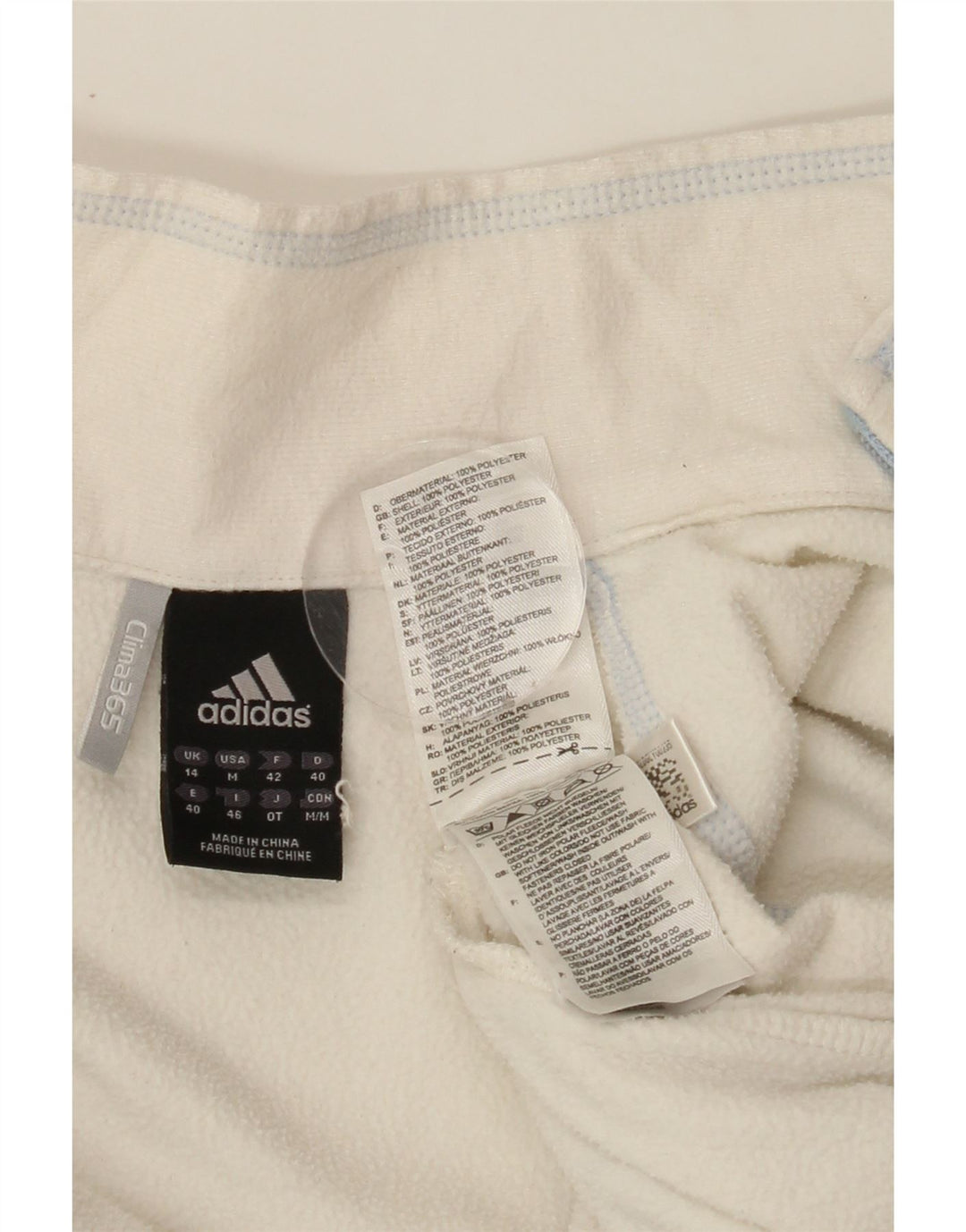 ADIDAS Womens Clima 365 Tracksuit Top Jacket UK 14 Medium White Polyester Vintage Adidas and Second-Hand Adidas from Messina Hembry 