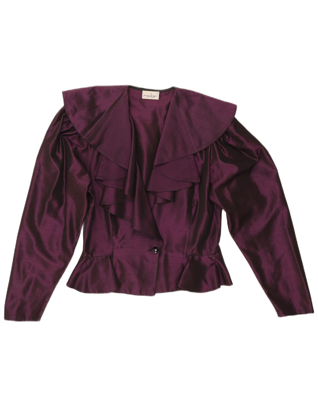 Jachetă pentru femei VINTAGE Crop 1 Button Blazer UK 16 Large Violet