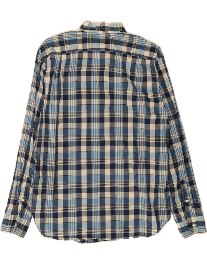 J. CREW Mens Shirt Medium Blue Check Cotton Vintage J. Crew and Second-Hand J. Crew from Messina Hembry 